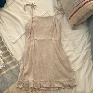 Abercrombie & Fitch Linen tie mini dress